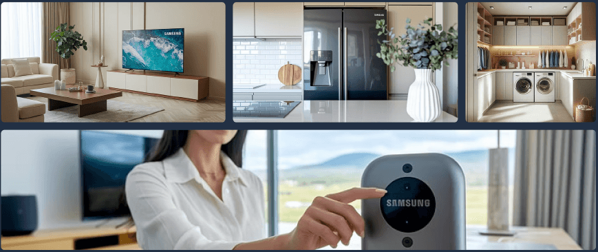 تشكيلات Samsung: الأجهزة البنية والبيضاء والتكييف